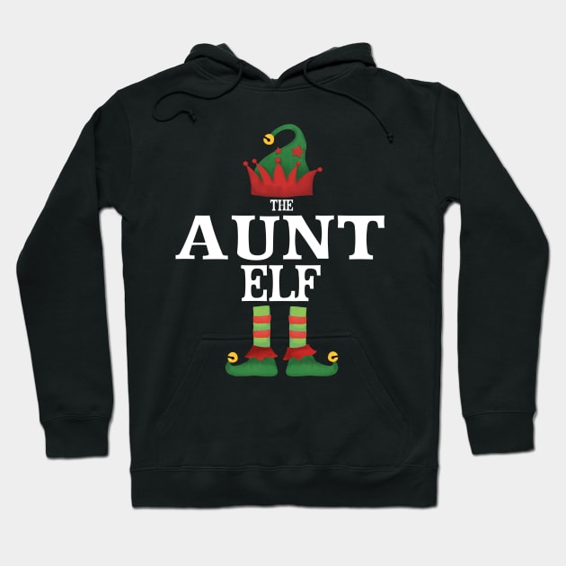 Auntie Aunt Elf Matching Family Group Christmas Party Pajamas Hoodie by uglygiftideas